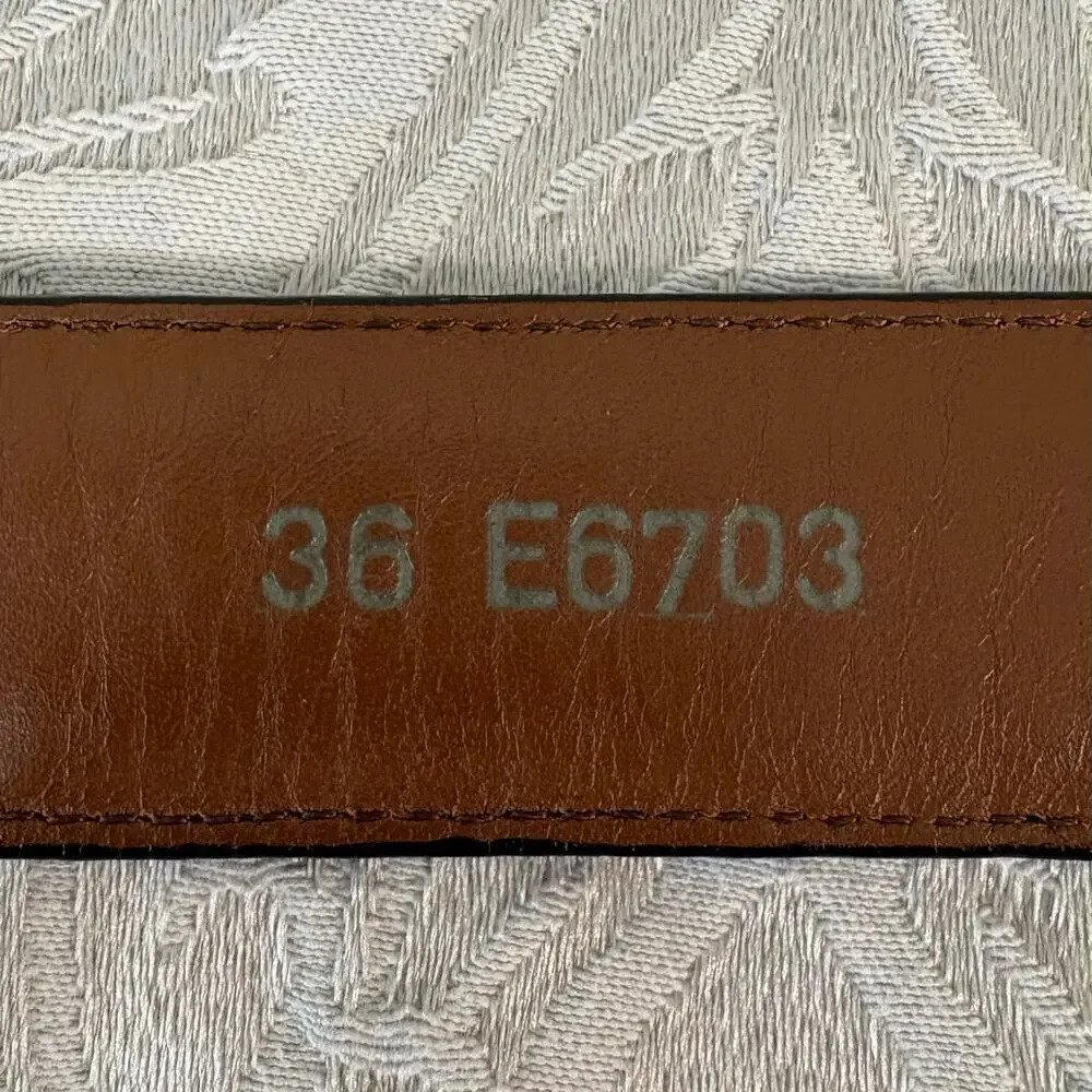 BRIGHTON Black Leather Belt E6703 Women's Sz 36 Western Southern Country Cowgirl